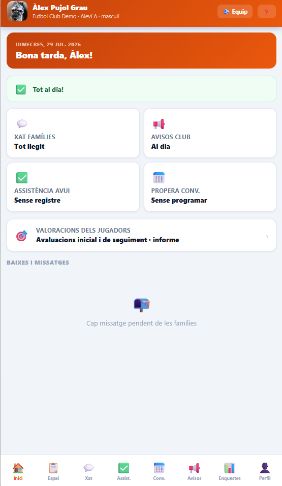 App Coach · Inici